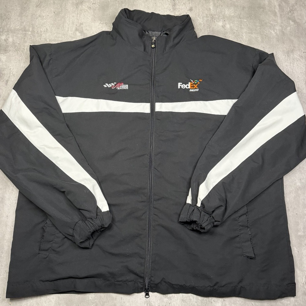 Chase Authentics FedEx Racing Jacket Mens 2XL Denny Hamlin 11 NASCAR Full Zip